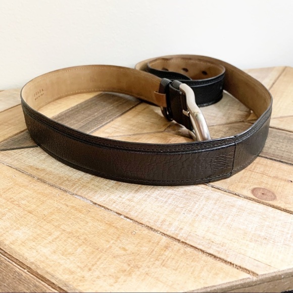 Prada Mens Black Leather Belt - Picture 2 of 7